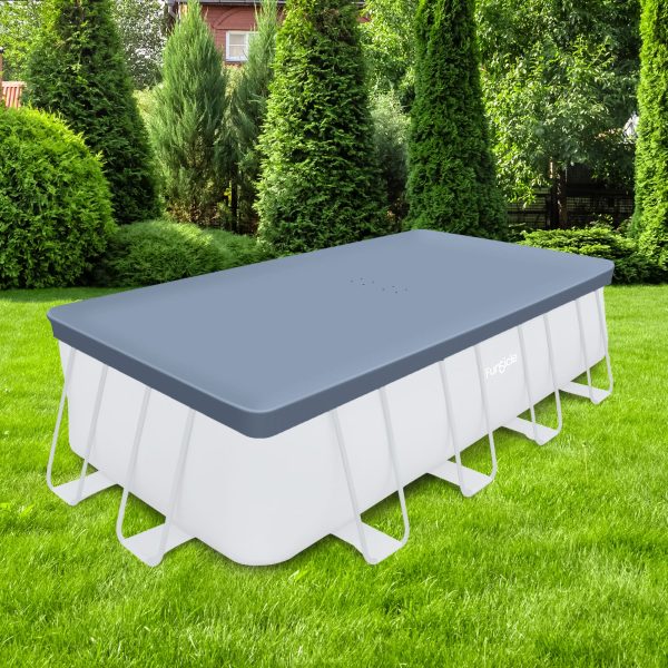 18’ Durable Rectangular Pool Cover for Oasis and Activity Pools, Gray