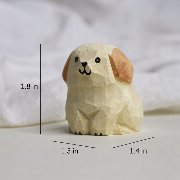Little Puppy Wood Carving Crafts