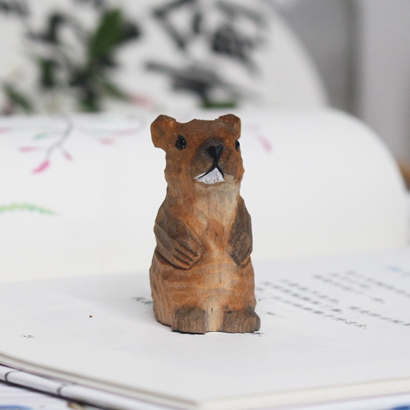 Cartoon Little Tiger Wooden Animal Ornament