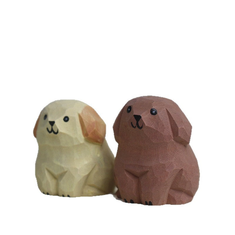 Little Puppy Wood Carving Crafts