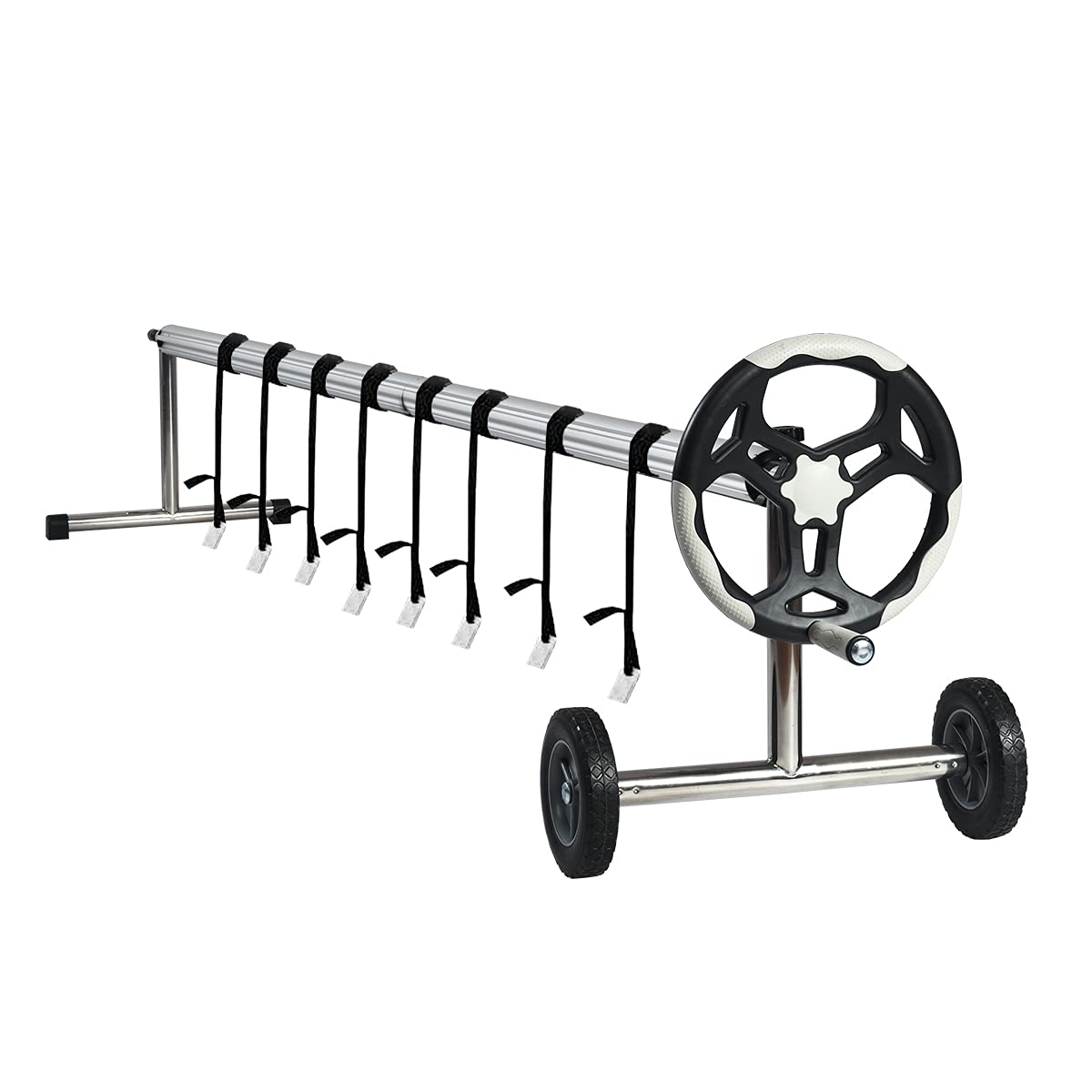 18FT Pool Cover Reel Set, Aluminum Pool Solar Cover Reel