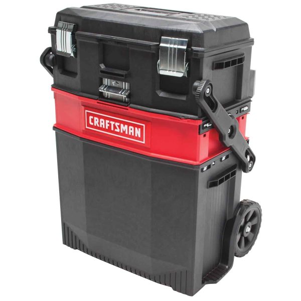 22-in 1-Drawer Black Metal Wheels Lockable Tool Box